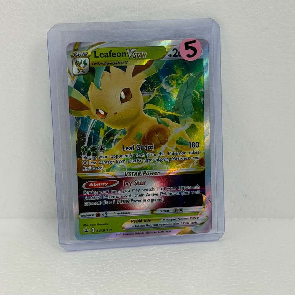 Leafeon VStar SWSH195 Black Star Promo Holo Pokémon Card